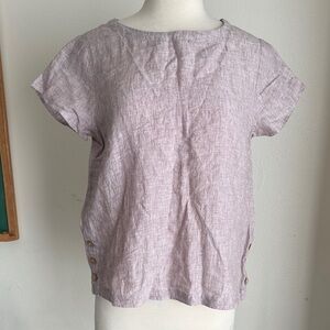 Cynthia Rowley Lilac Linen Blouse